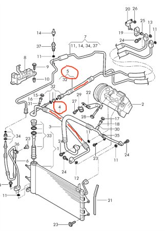 Tubo Ar Condicionado SKODA FABIA I 