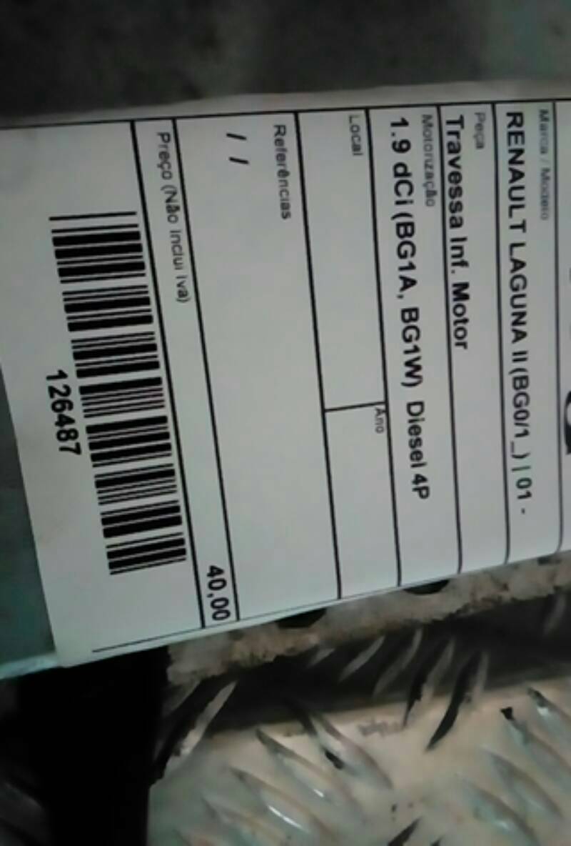 Travessa Inferior Motor RENAULT LAGUNA II (BG0/1_) | 01 - 07 Imagem-2