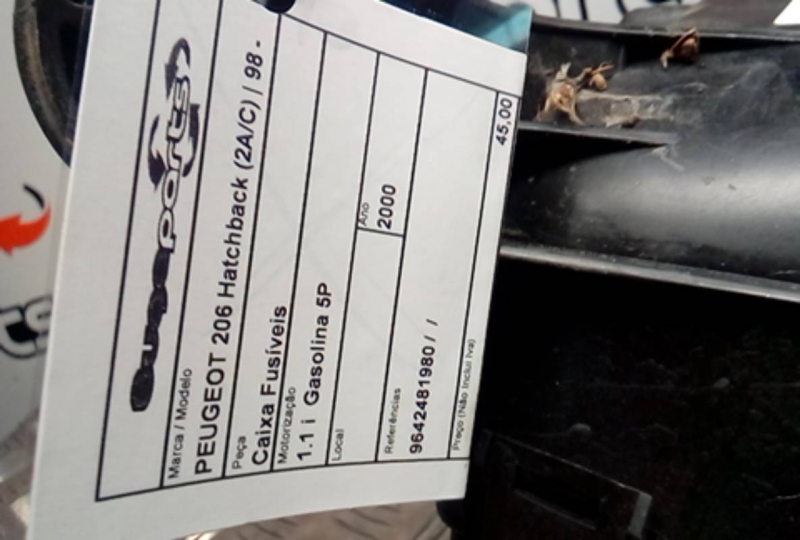Fuse Box PEUGEOT 206 Hatchback (2A/C) | 98 - 12 Imagem-2