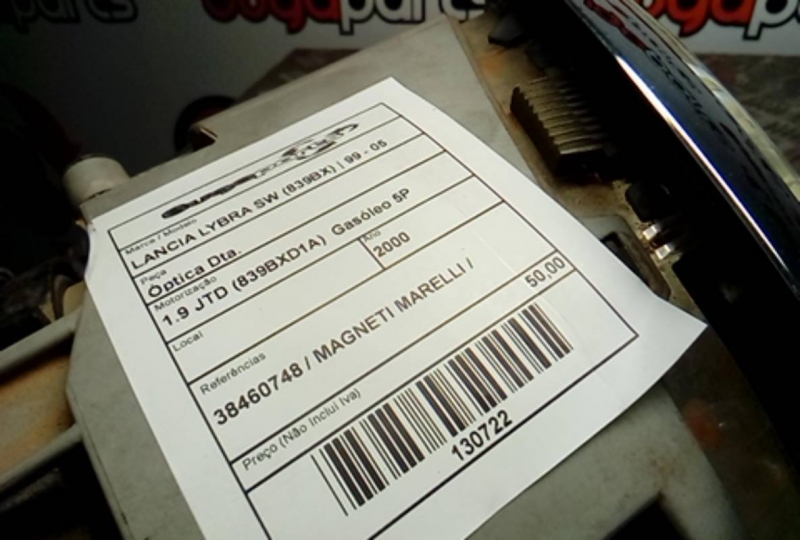 Right Headlight  LANCIA LYBRA SW (839_) | 99 - 05 Imagem-2
