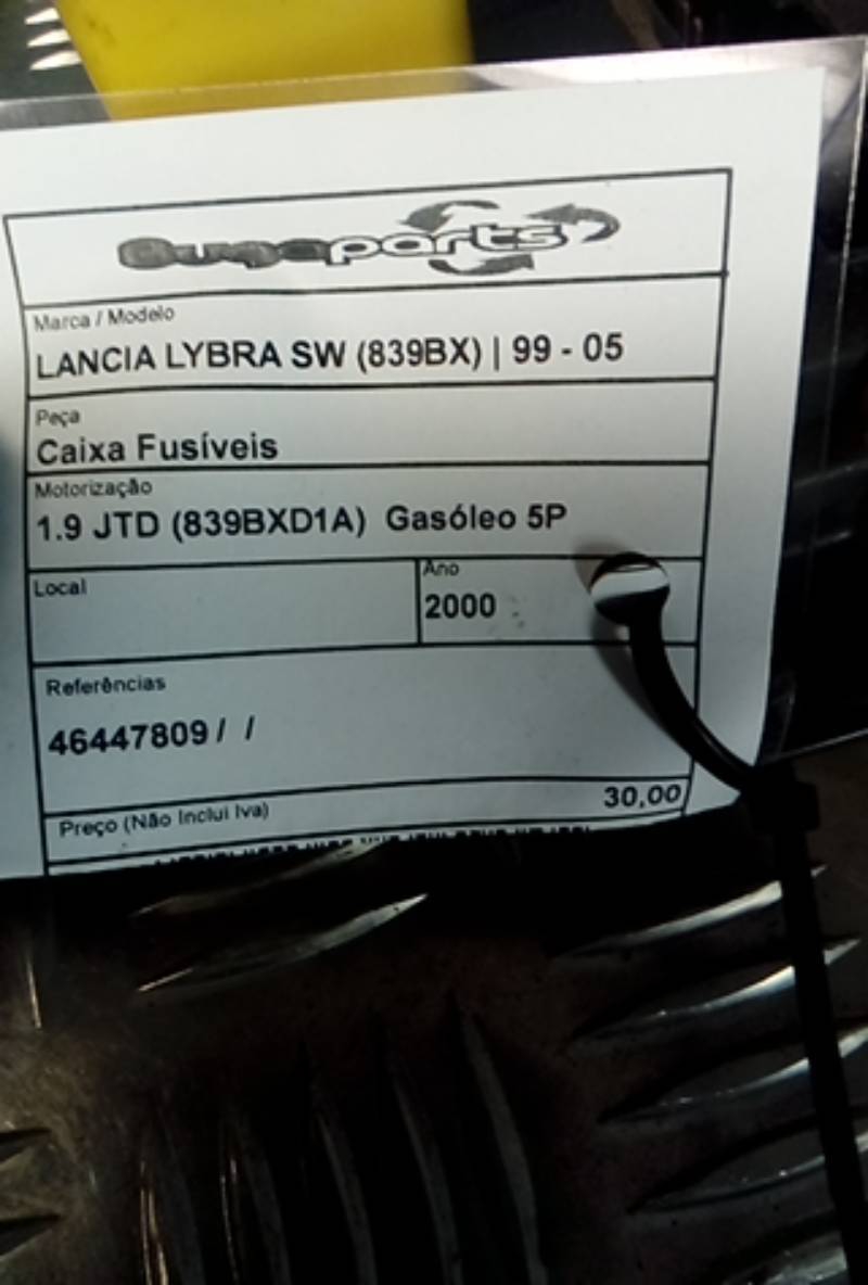 Fuse Box LANCIA LYBRA SW (839_) | 99 - 05 Imagem-3