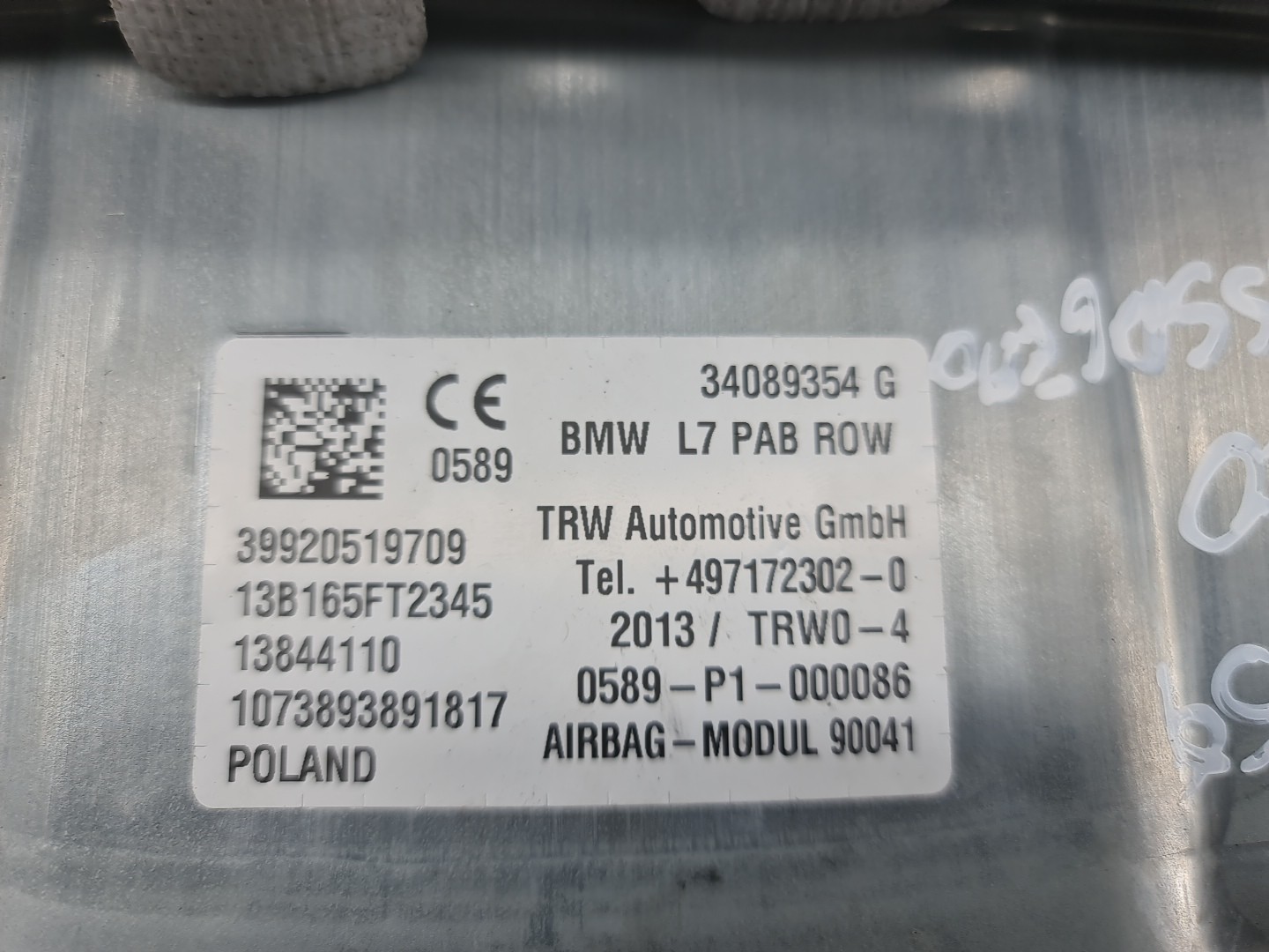 Airbag passager dashboard BMW 1 (F20) | 11 - 19 Imagem-4