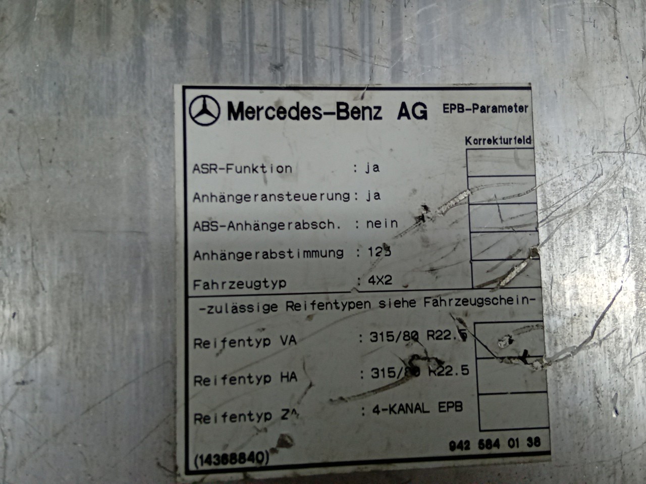 Centralina MERCEDES-BENZ ACTROS | 96 - 02 Imagem-1
