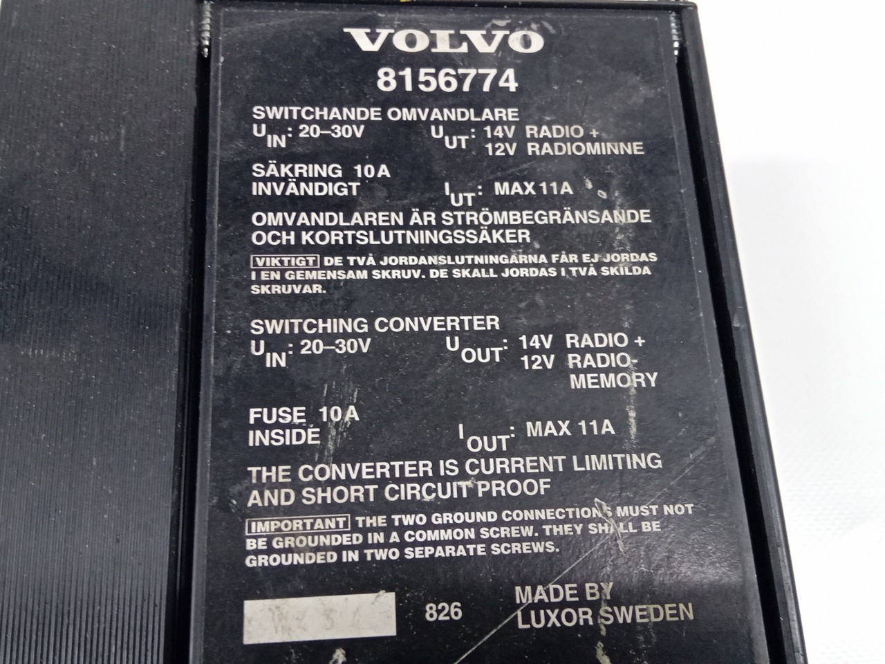 Conversor VOLVO FL 6 | 85 - 00 Imagem-1