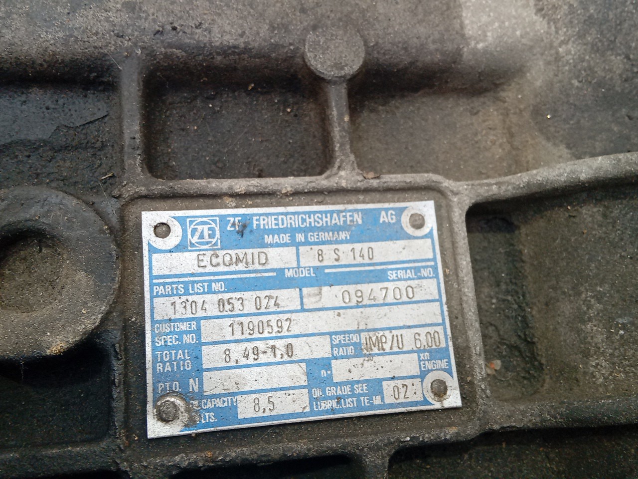 Caixa Velocidades ZF - Imagem-3