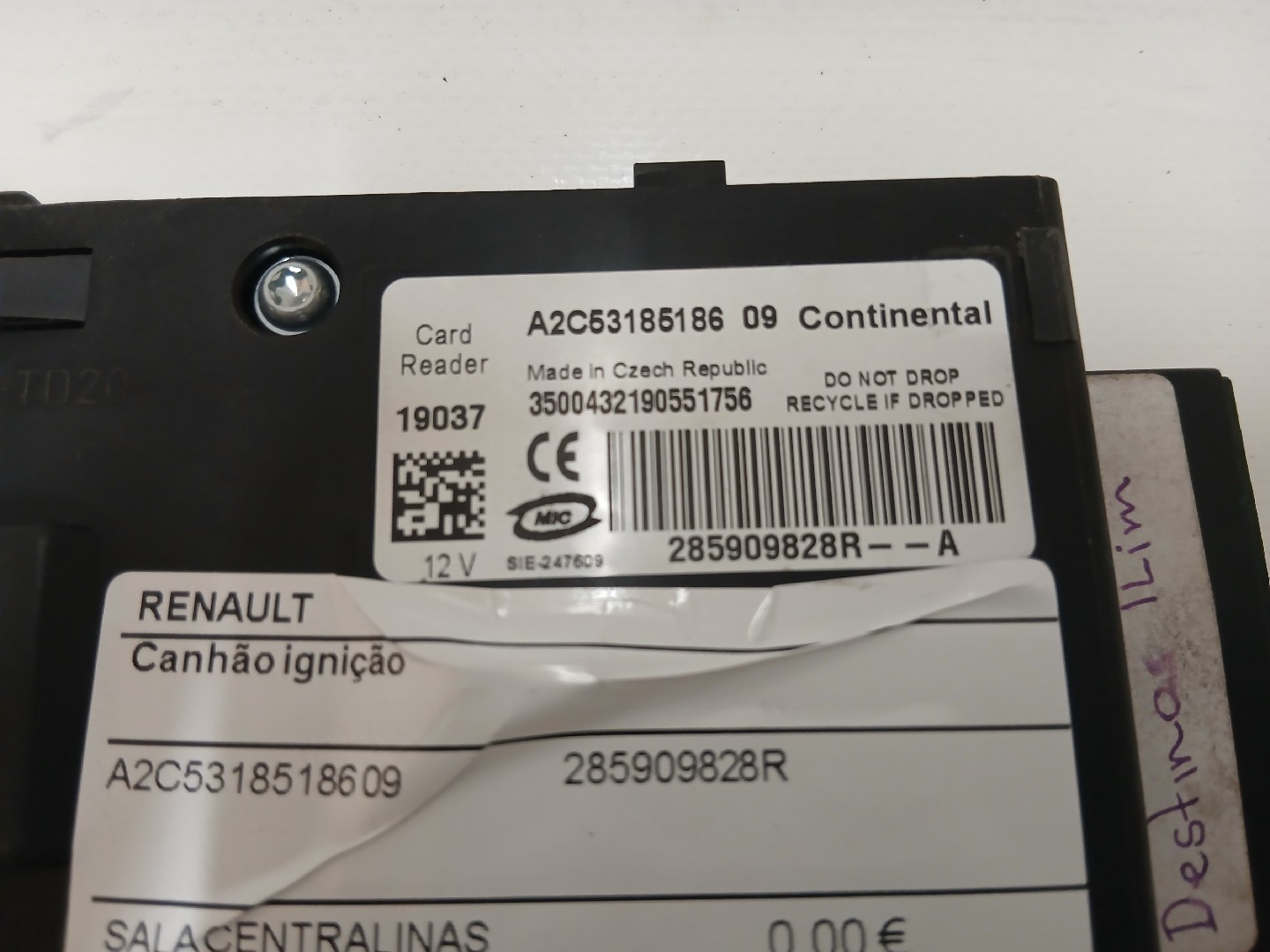 Canhão ignição RENAULT ZOE (BFM_) | 12 -  Imagem-2