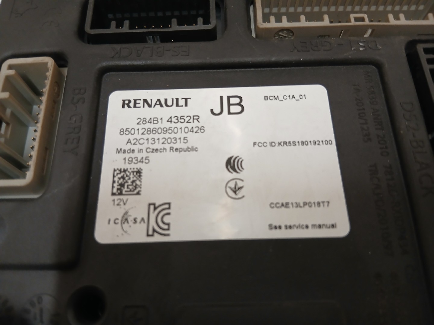 Centralina RENAULT ZOE (BFM_) | 12 -  Imagem-1