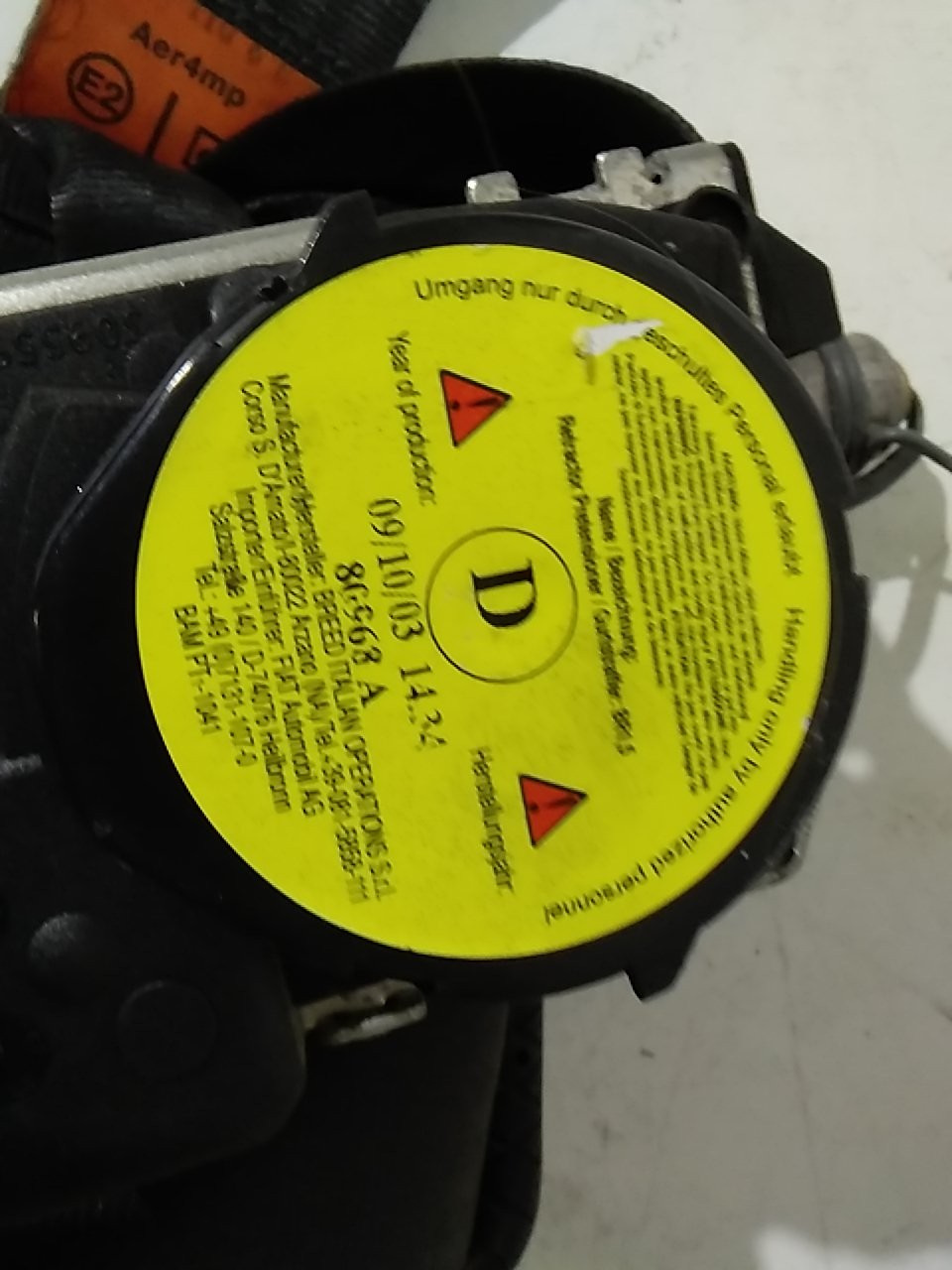 Cinto Frente Direito ALFA ROMEO 147 (937_) | 00 - 10 Imagem-1