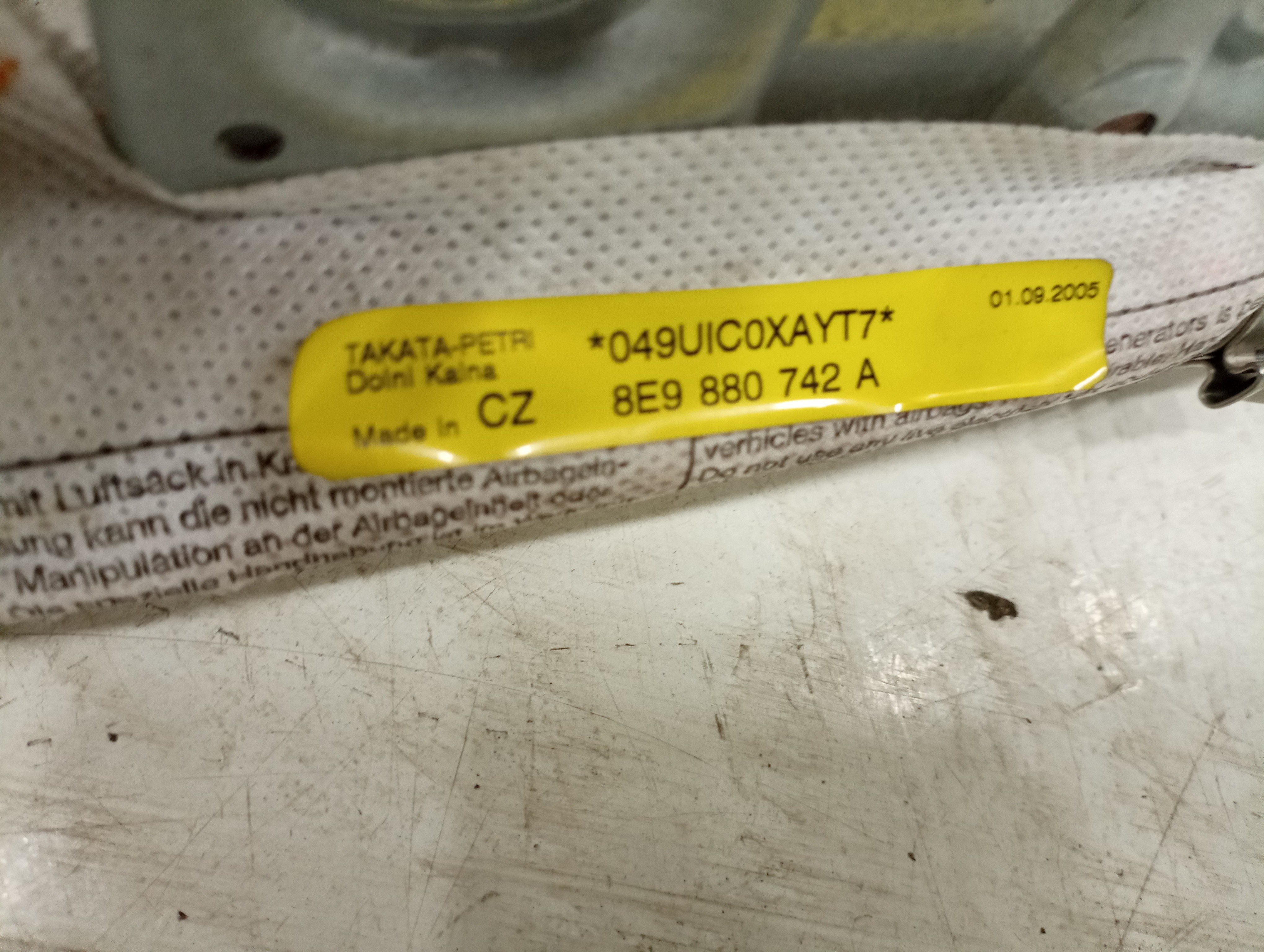 Cortina de airbag direita AUDI A4 Avant (8ED, B7) | 04 - 08 Imagem-1