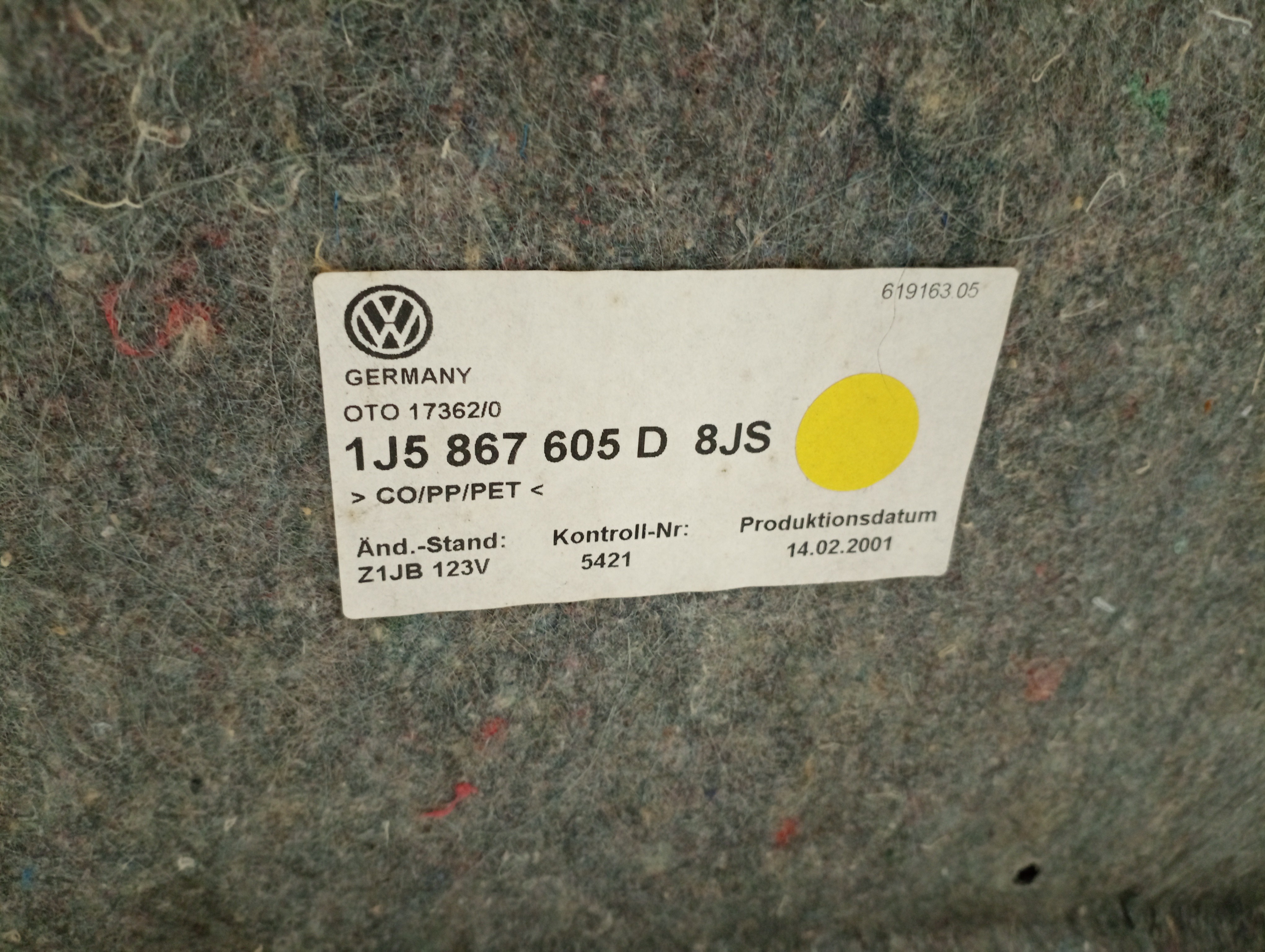 Forra de mala VOLKSWAGEN BORA (1J2) | 98 - 13 Imagem-2
