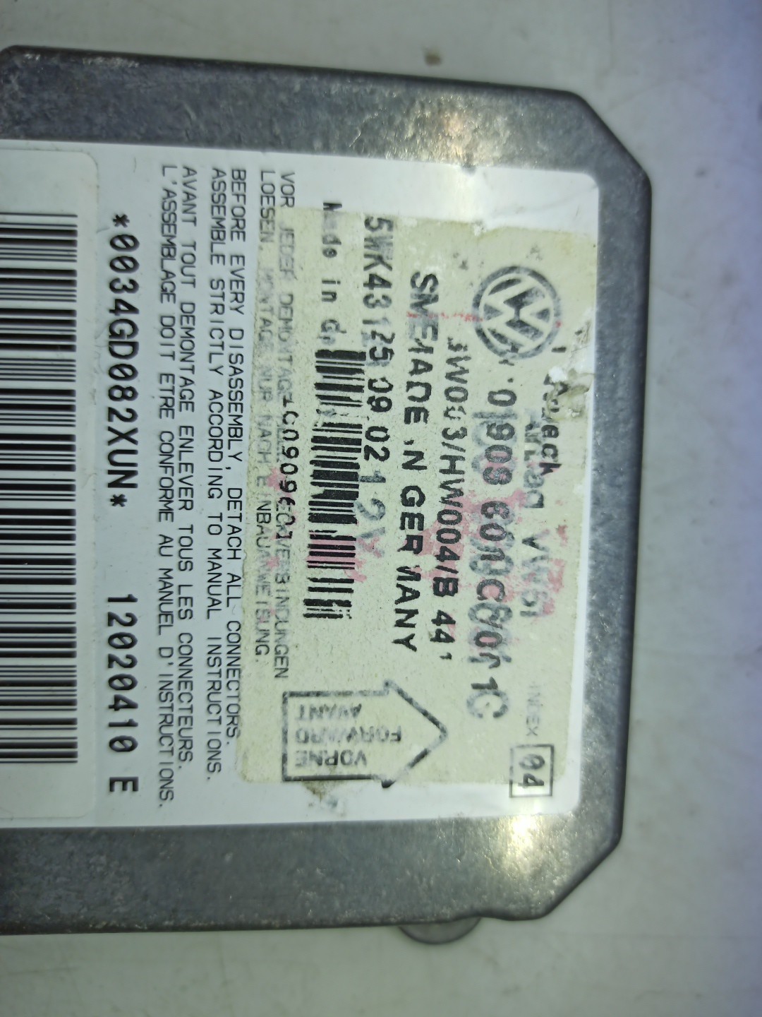 Centralina de Airbag VOLKSWAGEN FOX Hatchback (5Z1, 5Z3, 5Z4) | 03 - 15