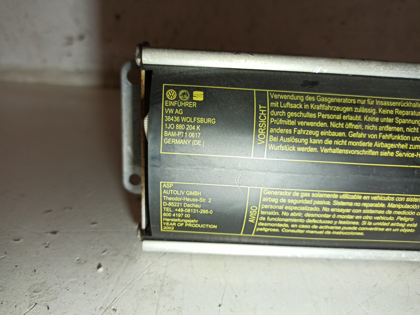 Airbag Acompañante SEAT TOLEDO II (1M2) | 98 - 06 Imagem-3