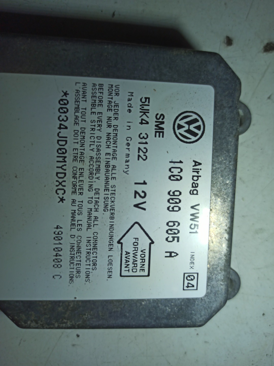 Centralina de Airbag VOLKSWAGEN GOLF IV (1J1) | 97 - 07 Imagem-1