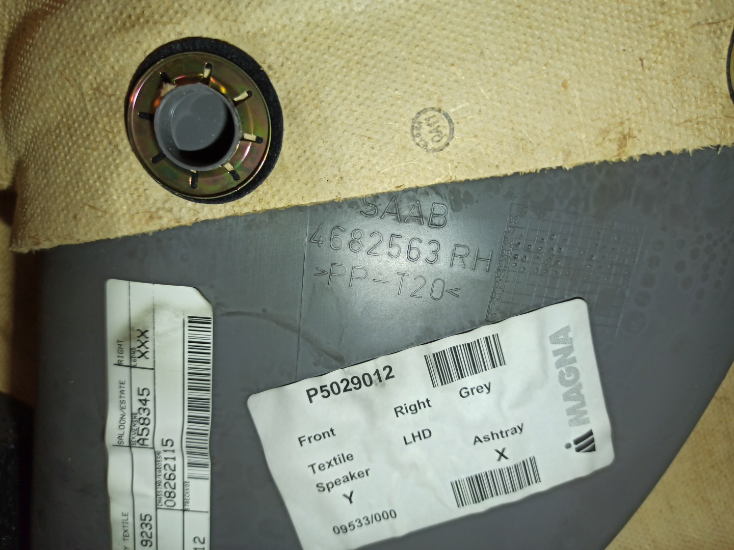 Quartela de porta frente direita SAAB 9-5 (YS3E) | 97 - 09 Imagem-2