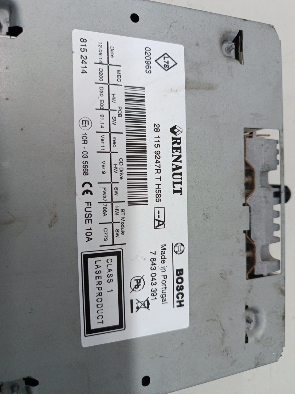 Auto-Rádio RENAULT CLIO III Caixa (SB_, SR_) | 05 -  Imagem-2