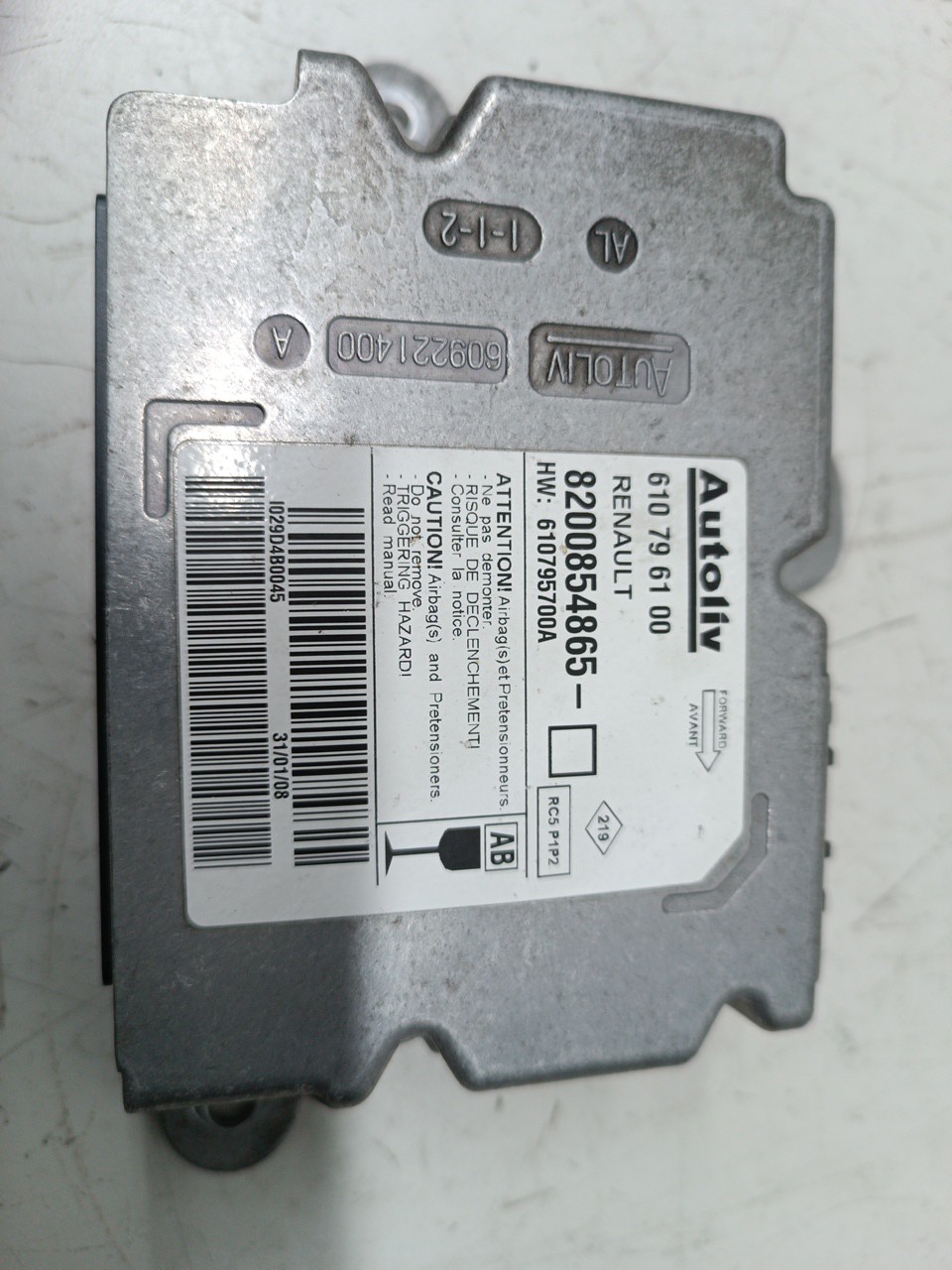 Centralina des coussins gonflables RENAULT CLIO III (BR0/1, CR0/1) | 05 -  Imagem-1