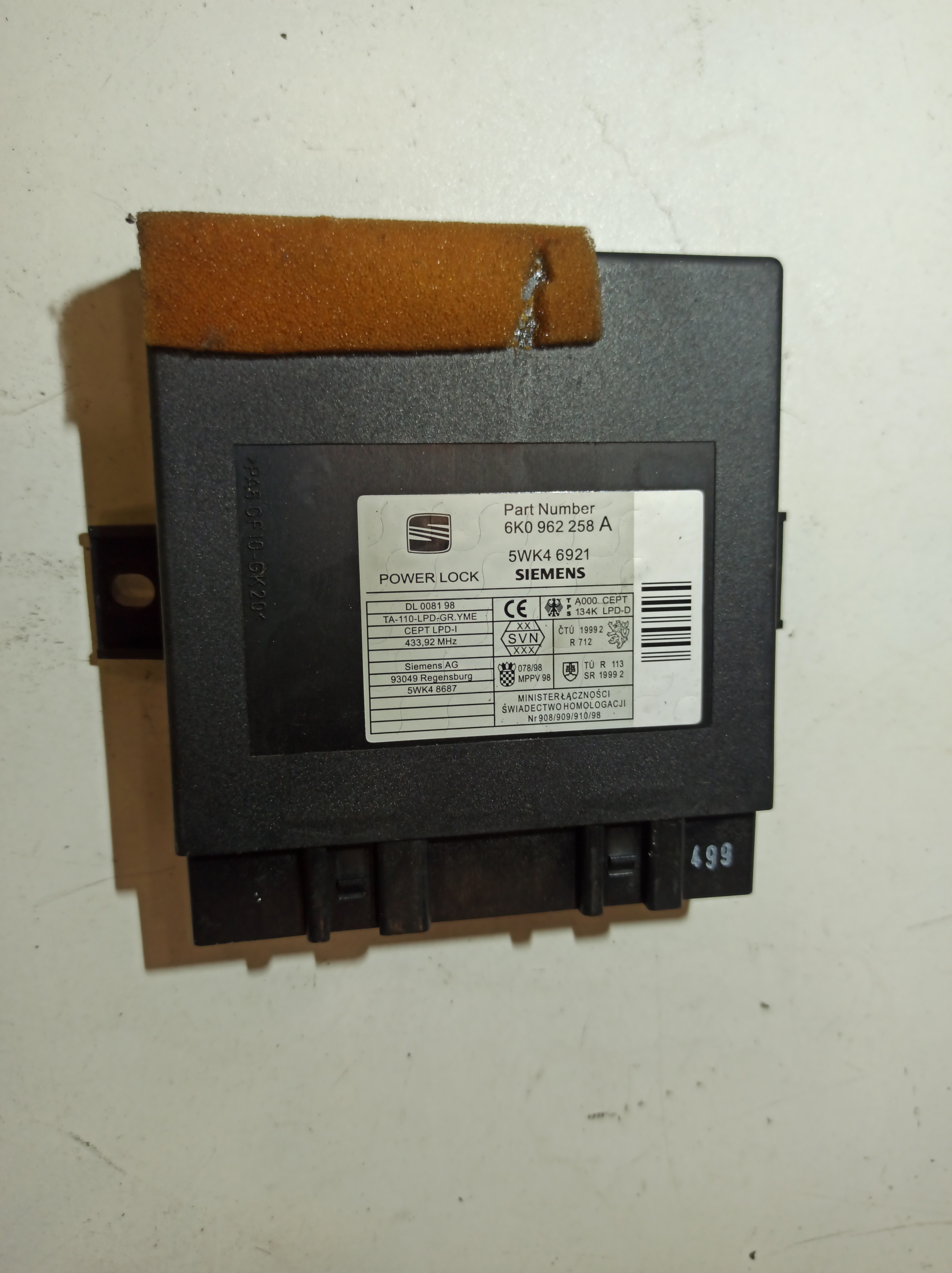 Centralina do Fecho Central SEAT IBIZA III (6K1) | 99 - 02 Imagem-4