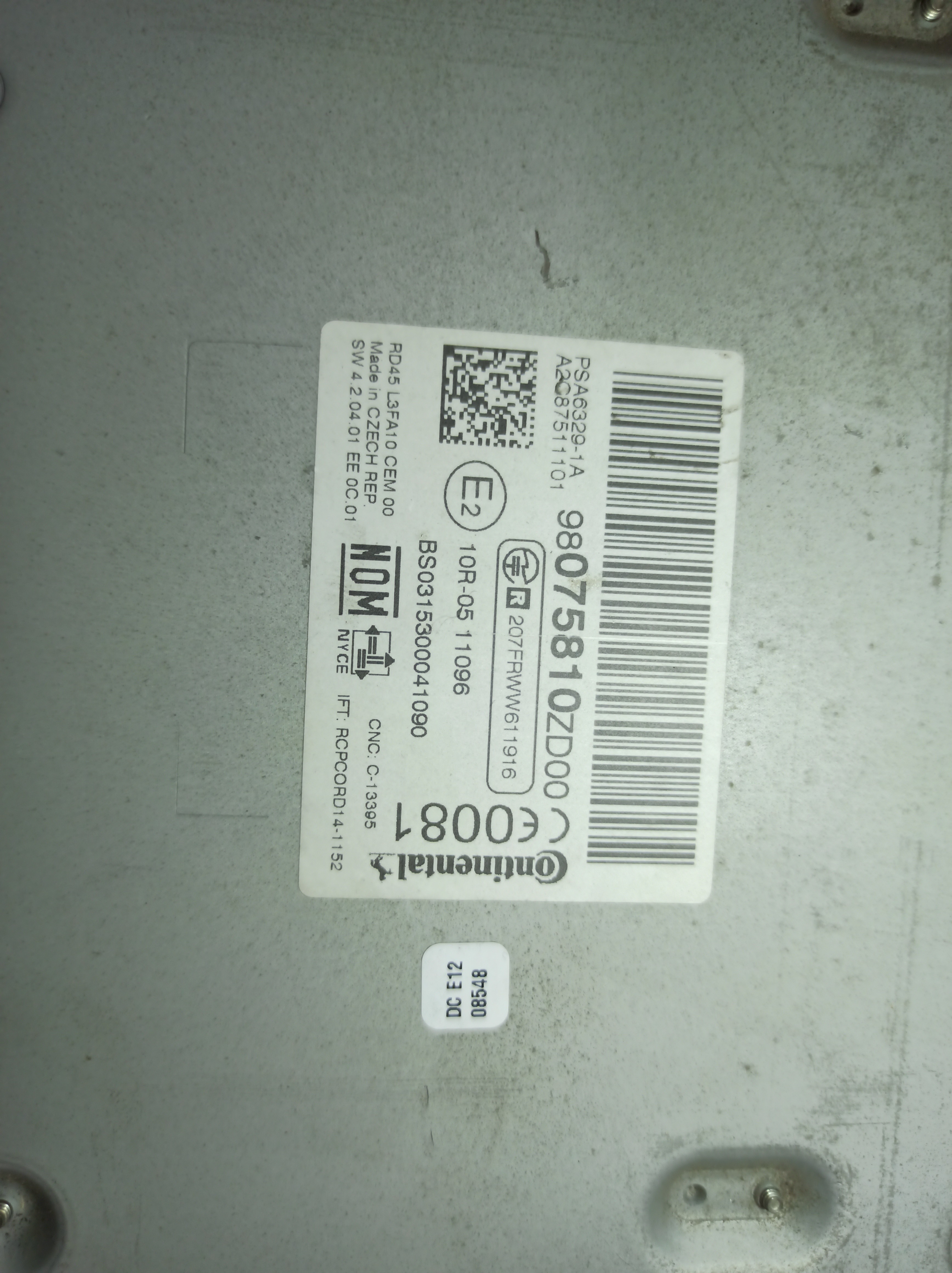 Auto-Rádio CITROEN C-ELYSEE (DD_) | 12 - 