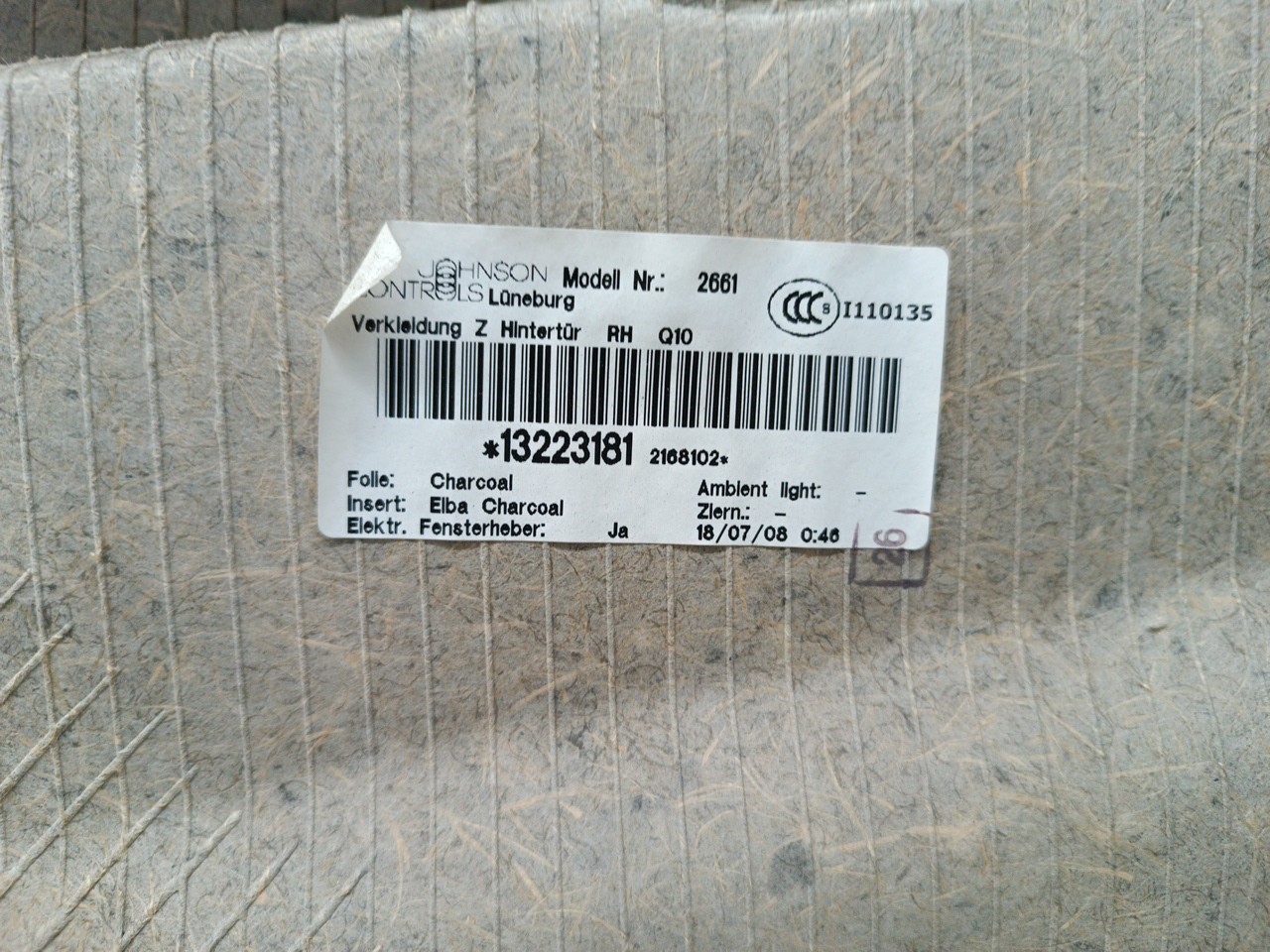Quartela de porta trás direita VAUXHALL ZAFIRA II (B) (A05) | 05 - 14 Imagem-2