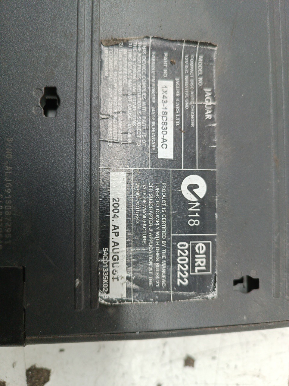 Caixa de CDs JAGUAR X-TYPE (X400) | 01 - 09 Imagem-1