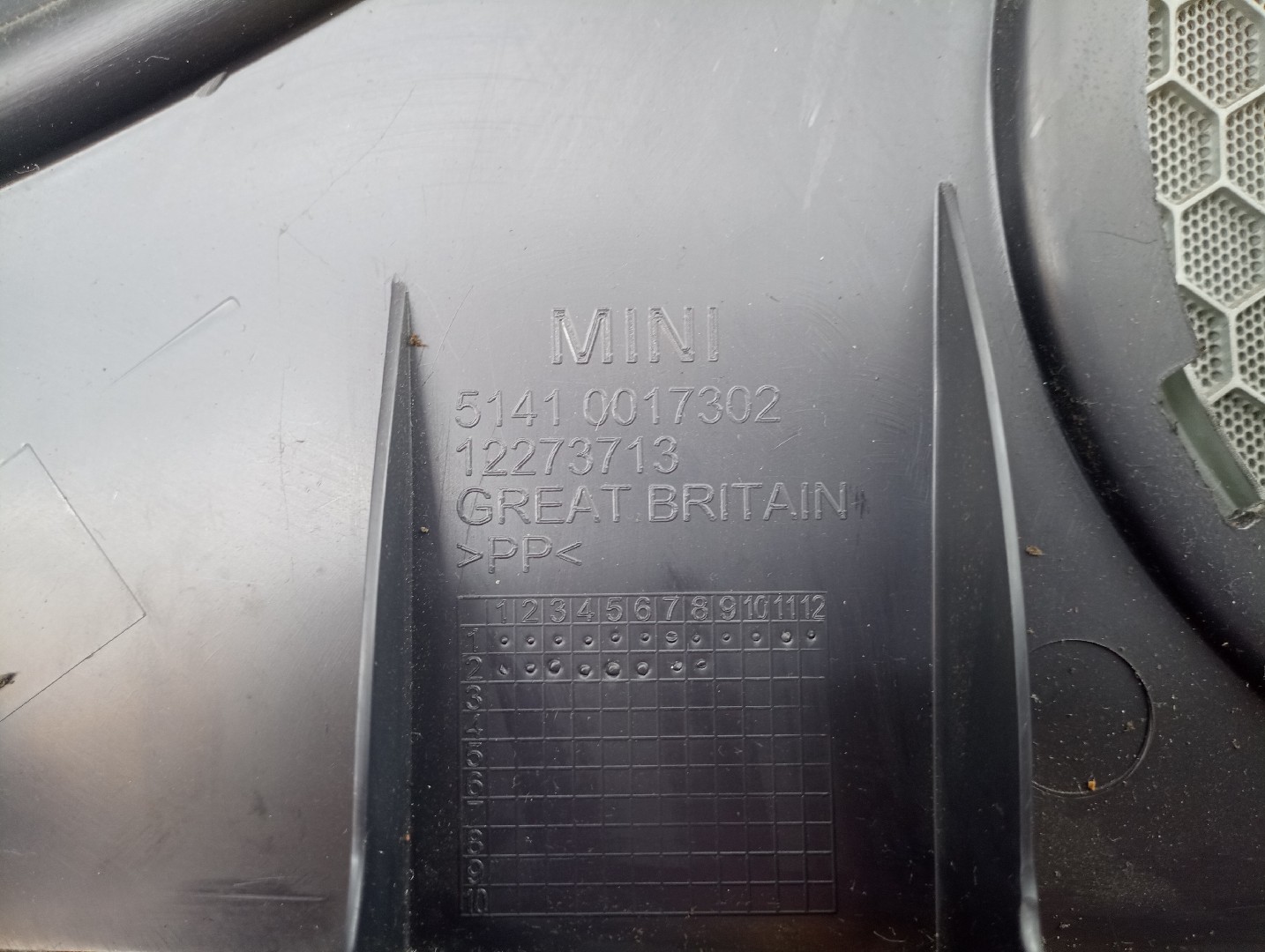 Quartela de porta frente direita MINI MINI (R50, R53) | 01 - 06