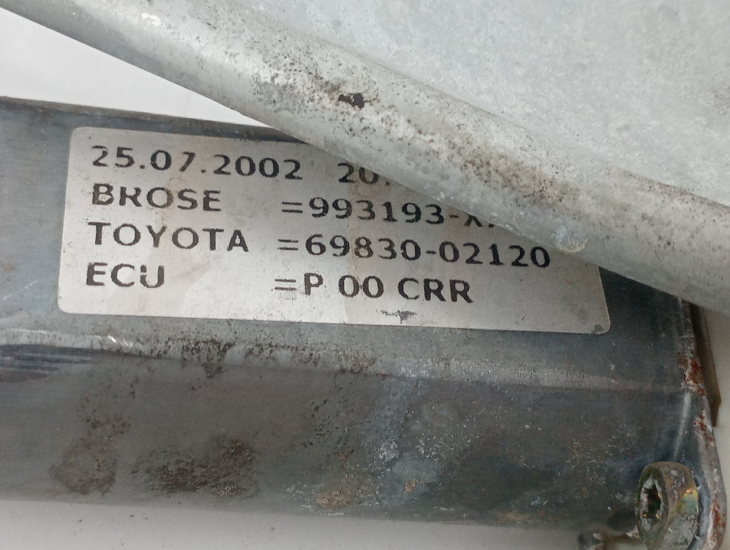 Motor e elevador de vidro trás direito TOYOTA COROLLA (_E12_) | 01 - 07