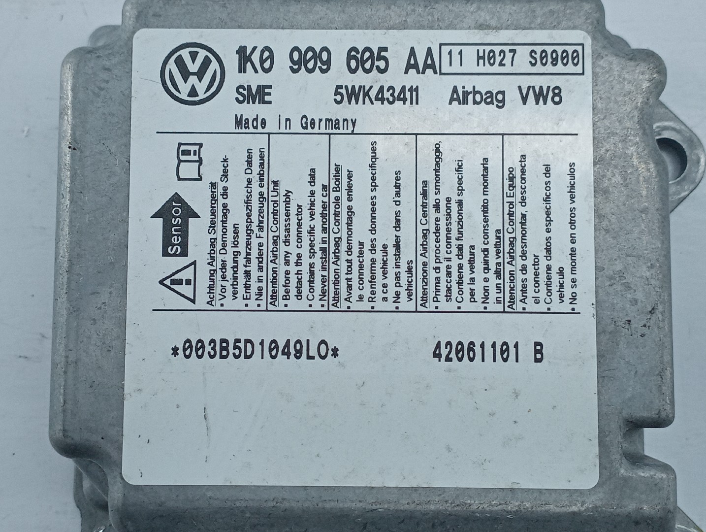 Centralina des coussins gonflables SKODA OCTAVIA II Combi (1Z5) | 04 - 13 Imagem-1