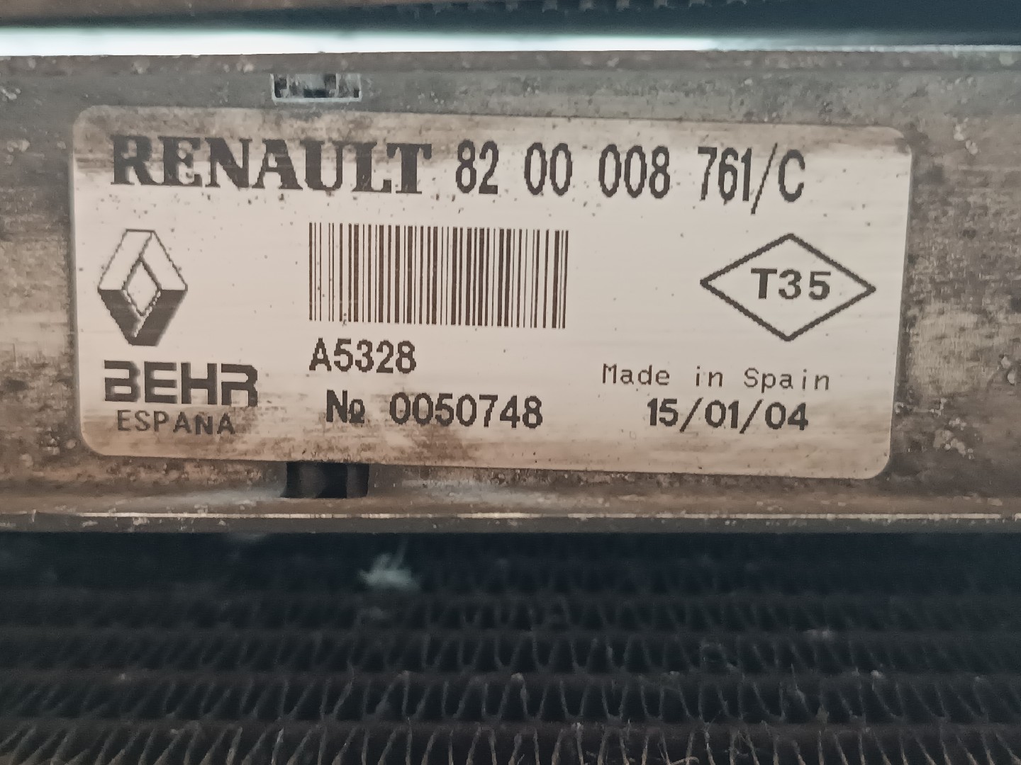 Conjunto de radiadores RENAULT LAGUNA II (BG0/1_) | 01 - 07 Imagem-1