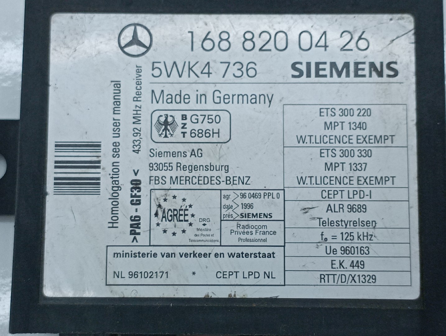 Centralina de Ignição MERCEDES-BENZ SLK (R170) | 96 - 04 Imagem-1