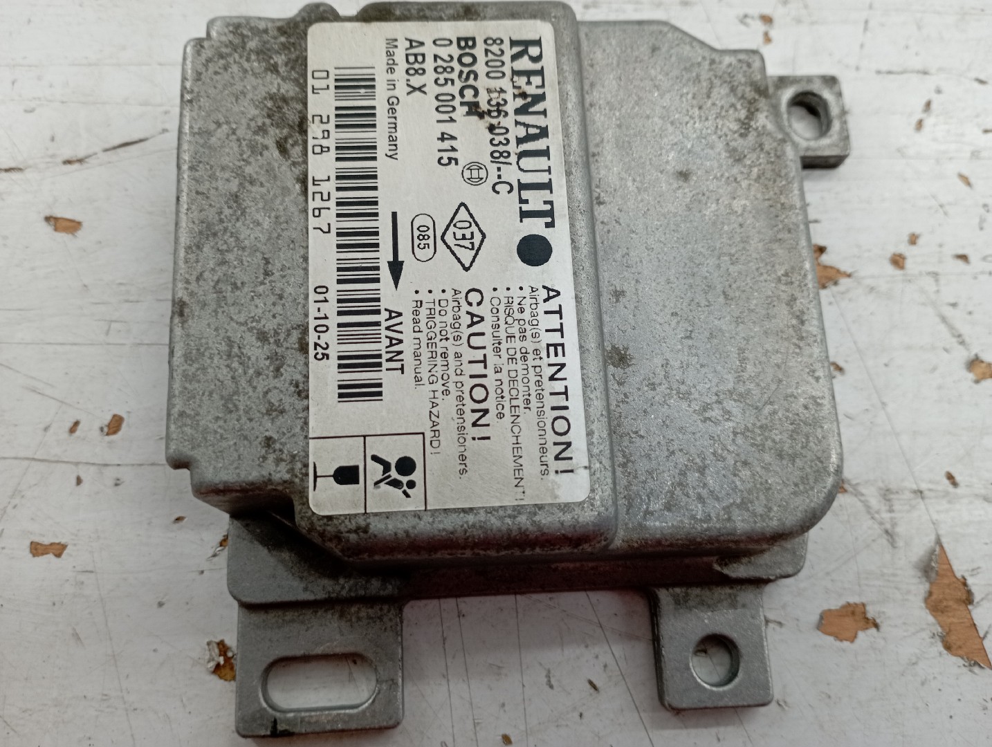 Centralina des coussins gonflables RENAULT CLIO II Caixa (SB0/1/2_) | 98 -  Imagem-2