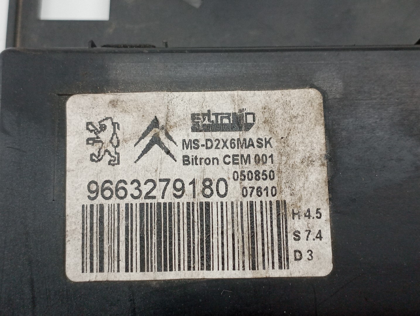 Unidade de controle de banco CITROEN C6 (TD_) | 05 - 12 Imagem-2