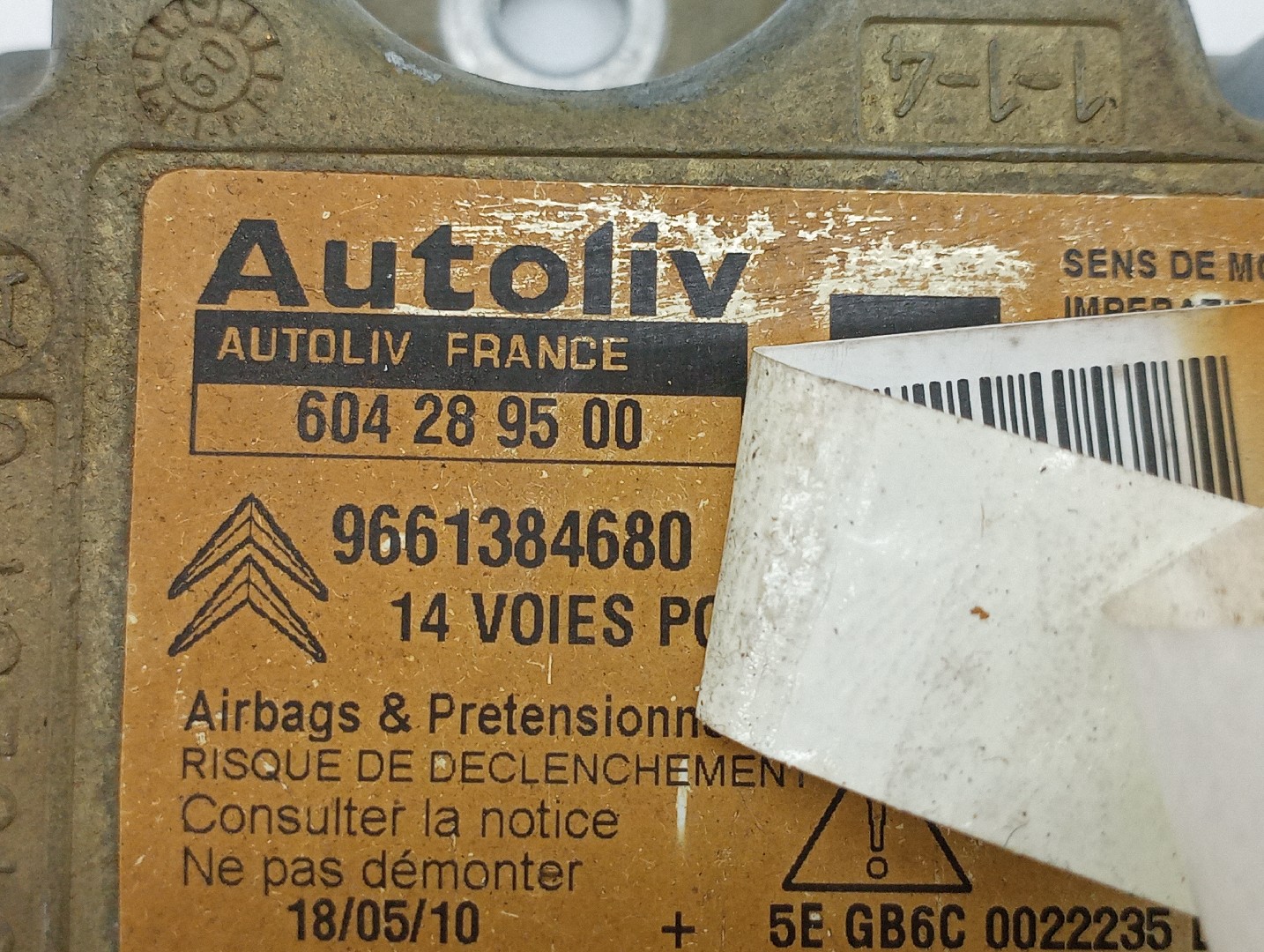 Centralita Airbags CITROEN C6 (TD_) | 05 - 12 Imagem-1