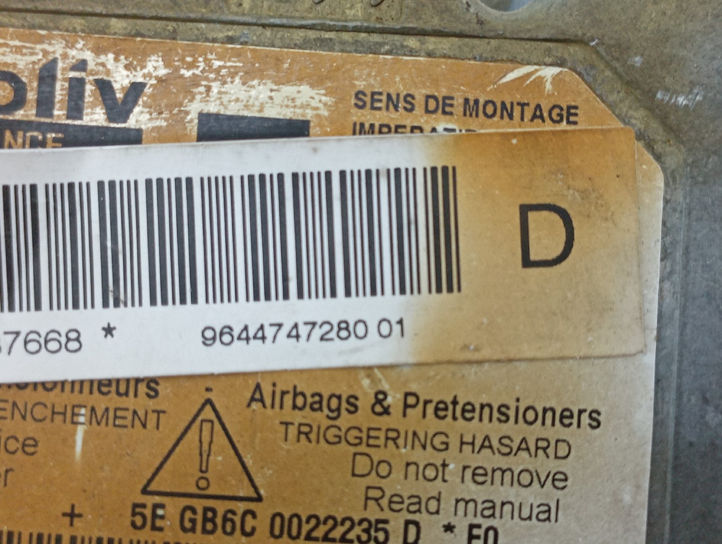 Centralita Airbags CITROEN C6 (TD_) | 05 - 12 Imagem-4