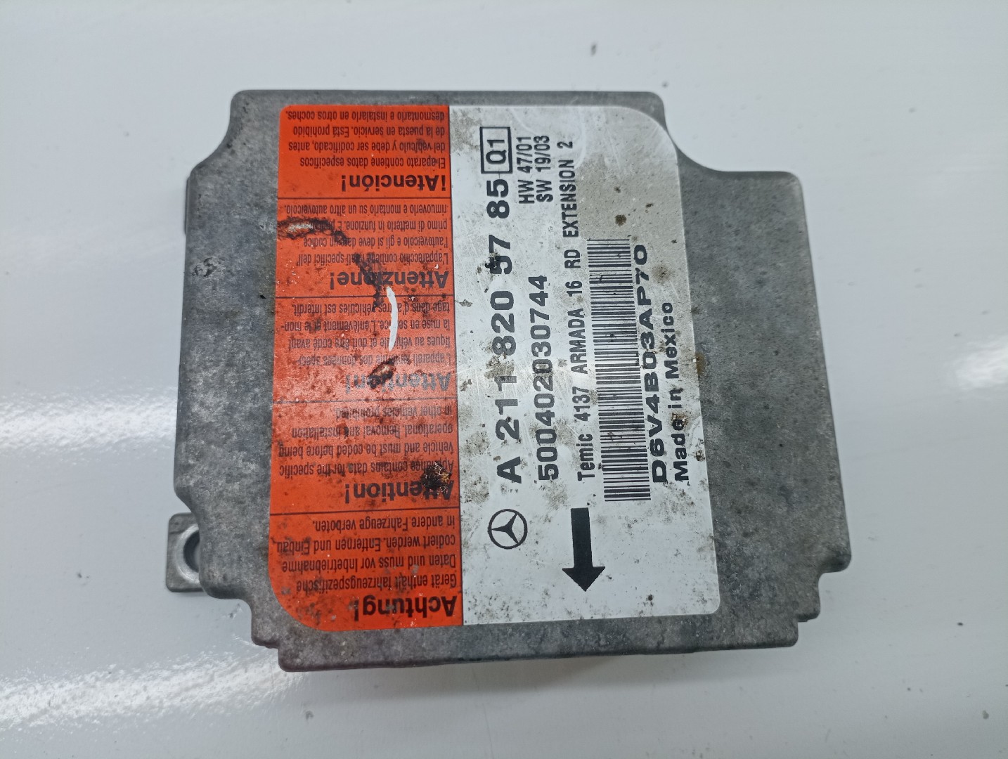 Centralina de Airbag MERCEDES-BENZ E-CLASS (W211) | 02 - 09 Imagem-5
