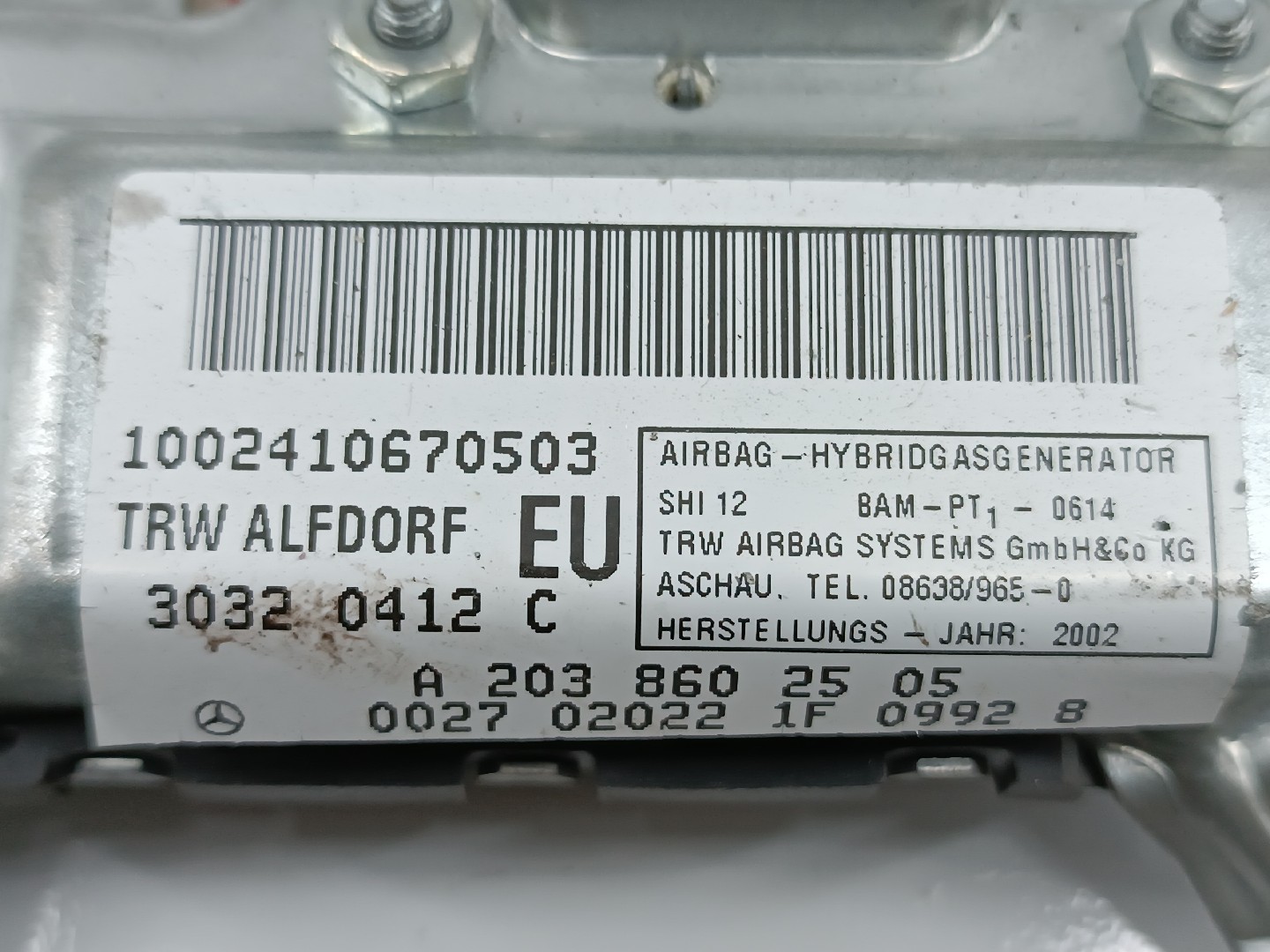 Airbag Porta Esquerda MERCEDES-BENZ C-CLASS T-Model (S203) | 01 - 07 Imagem-2