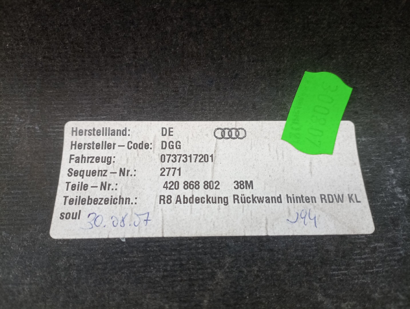 Acabamento Interior AUDI R8 (422, 423) | 07 - 15 Imagem-3