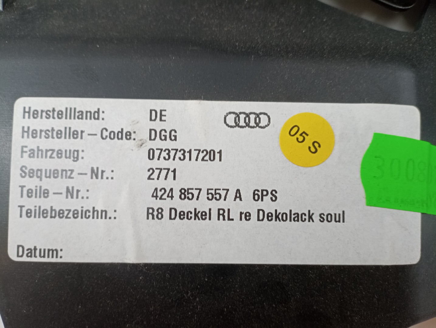 Acabamento de Tablier AUDI R8 (422, 423) | 07 - 15 Imagem-3