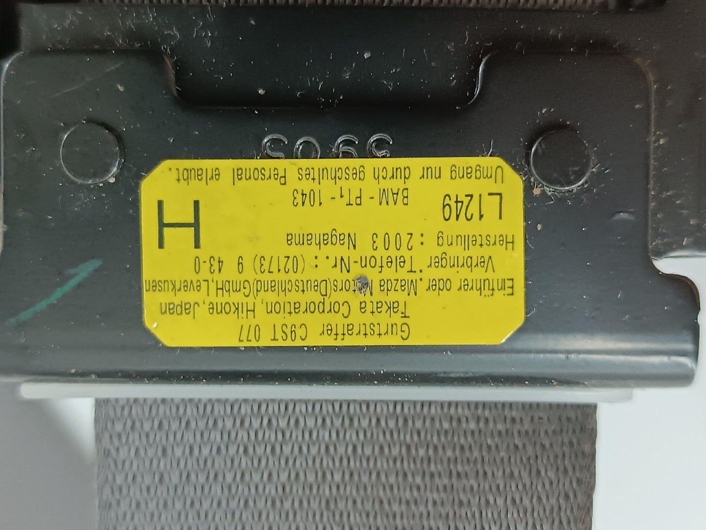 Cinto frente Esquerdo MAZDA 6 Hatchback (GG) | 02 - 08 Imagem-2