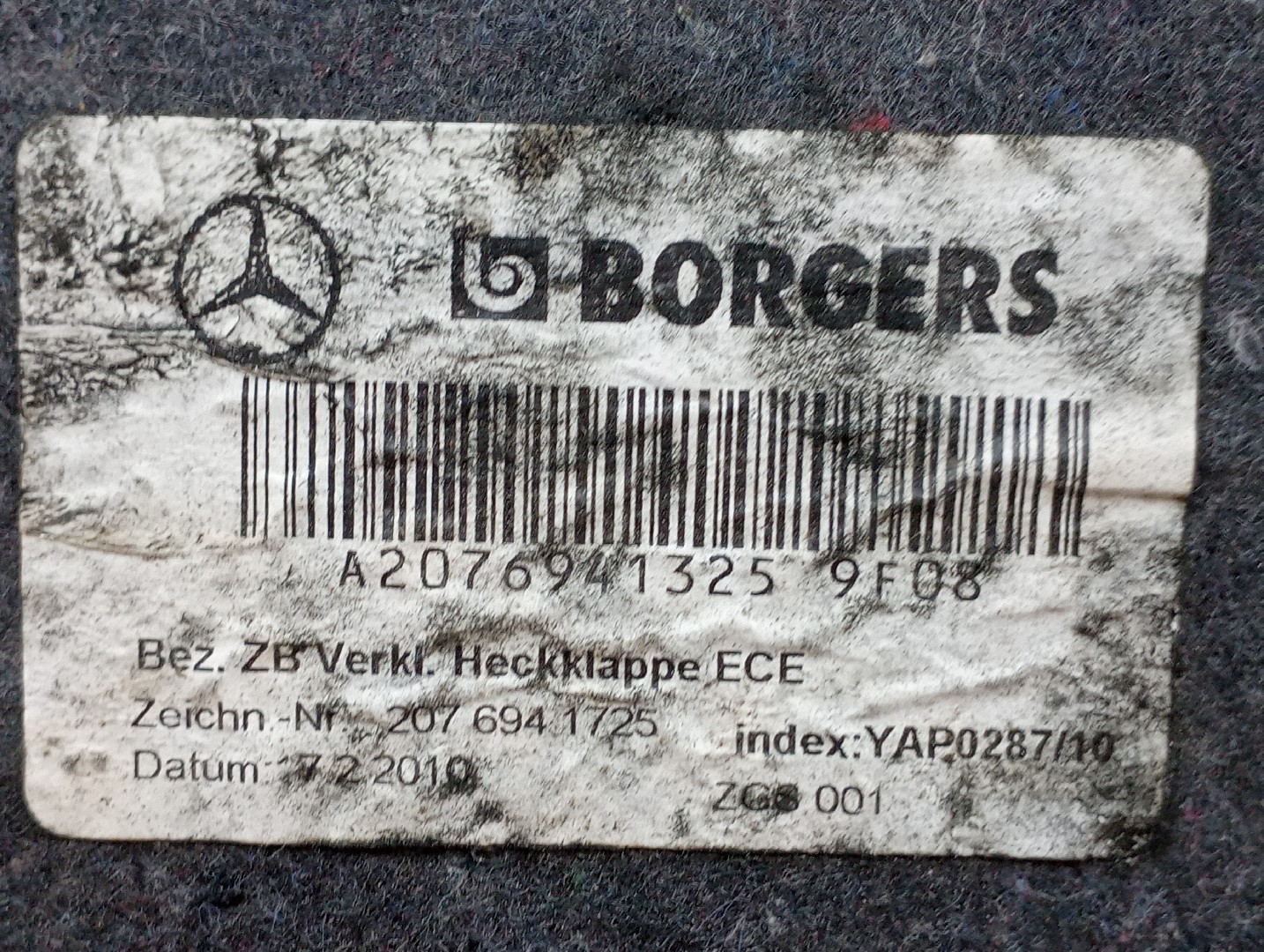 Acabamento de mala MERCEDES-BENZ C-CLASS T-Model (S203) | 01 - 07 Imagem-1