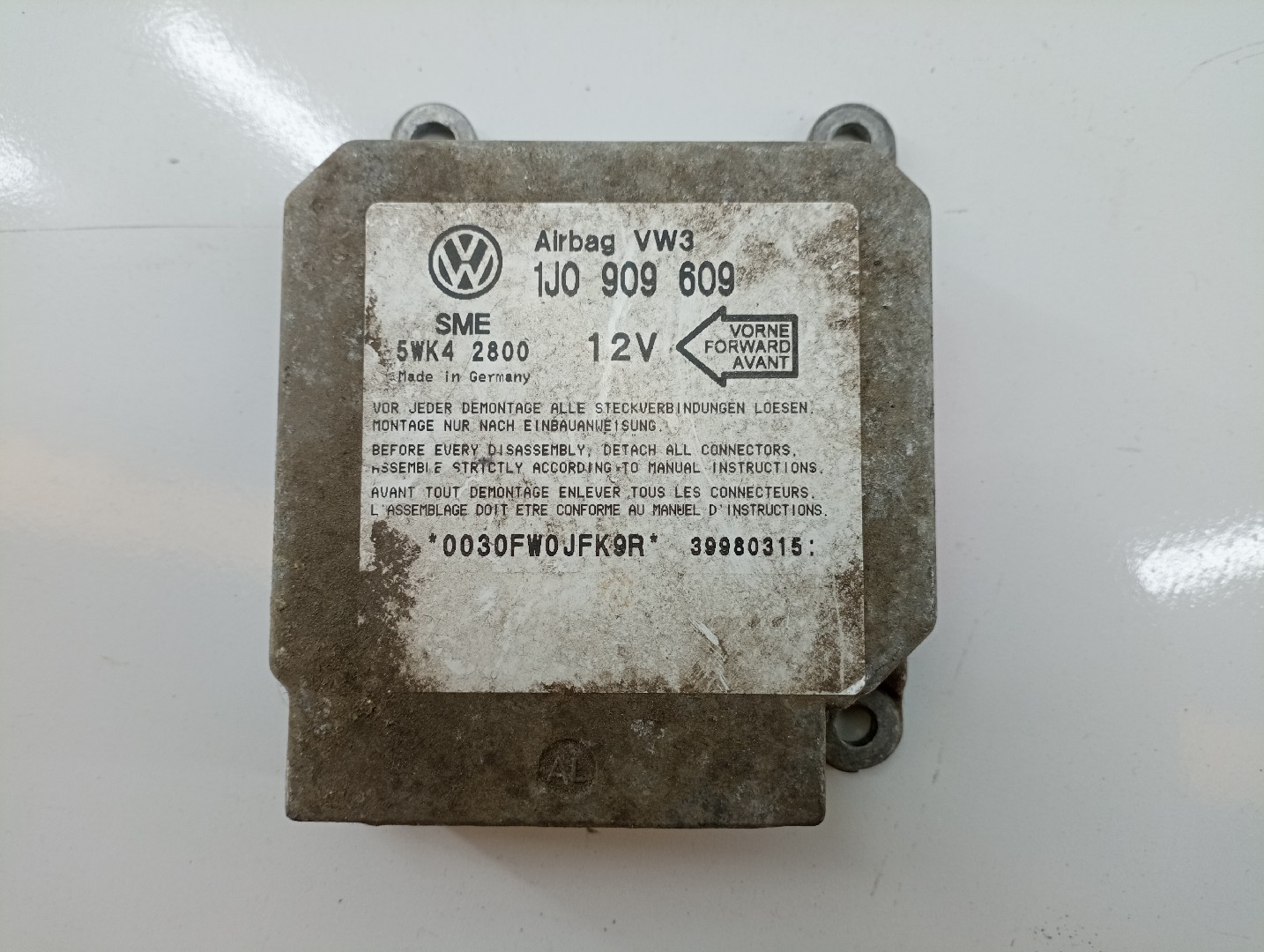 Centralina de Airbag VOLKSWAGEN GOLF IV (1J1) | 97 - 07 Imagem-3