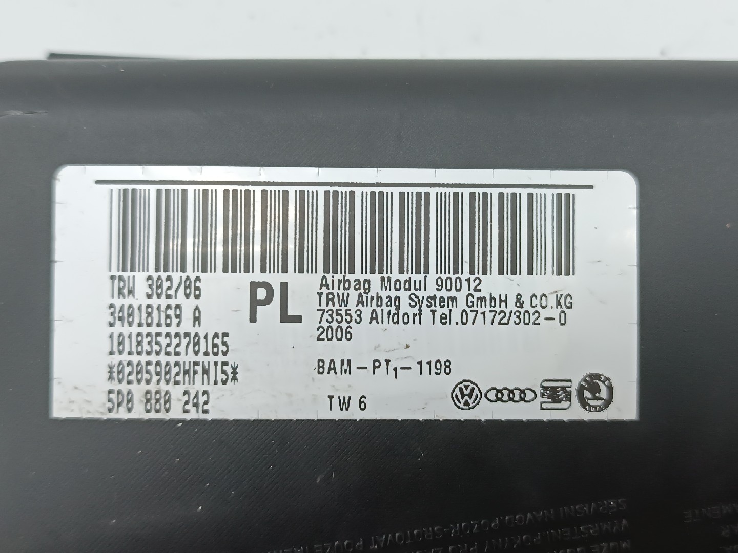 Airbag Banco Direito SEAT TOLEDO III (5P2) | 04 - 09 Imagem-1