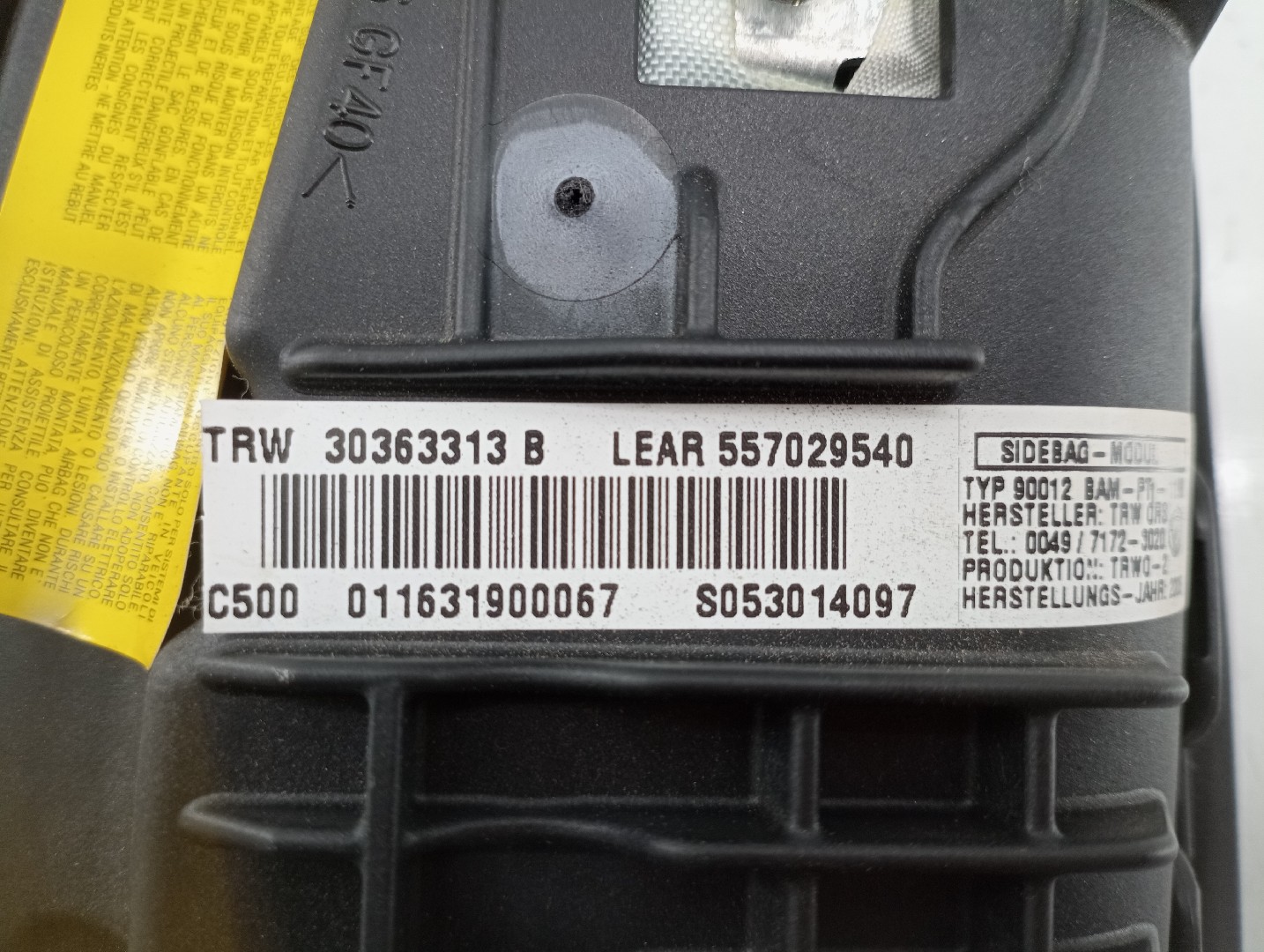 Airbag Assiento Dcho FIAT GRANDE PUNTO (199_) | 05 -  Imagem-3