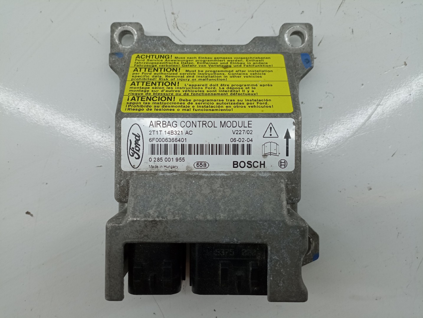 Centralina des coussins gonflables FORD TRANSIT CONNECT (P65_, P70_, P80_) | 02 - 