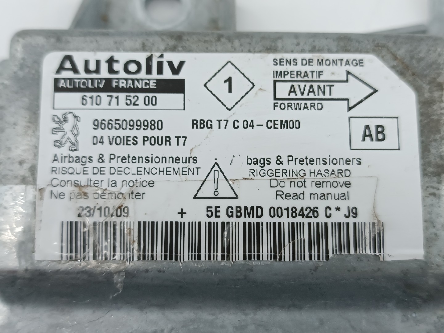 Centralina de Airbag PEUGEOT 308 I (4A_, 4C_) | 07 - 16 Imagem-1