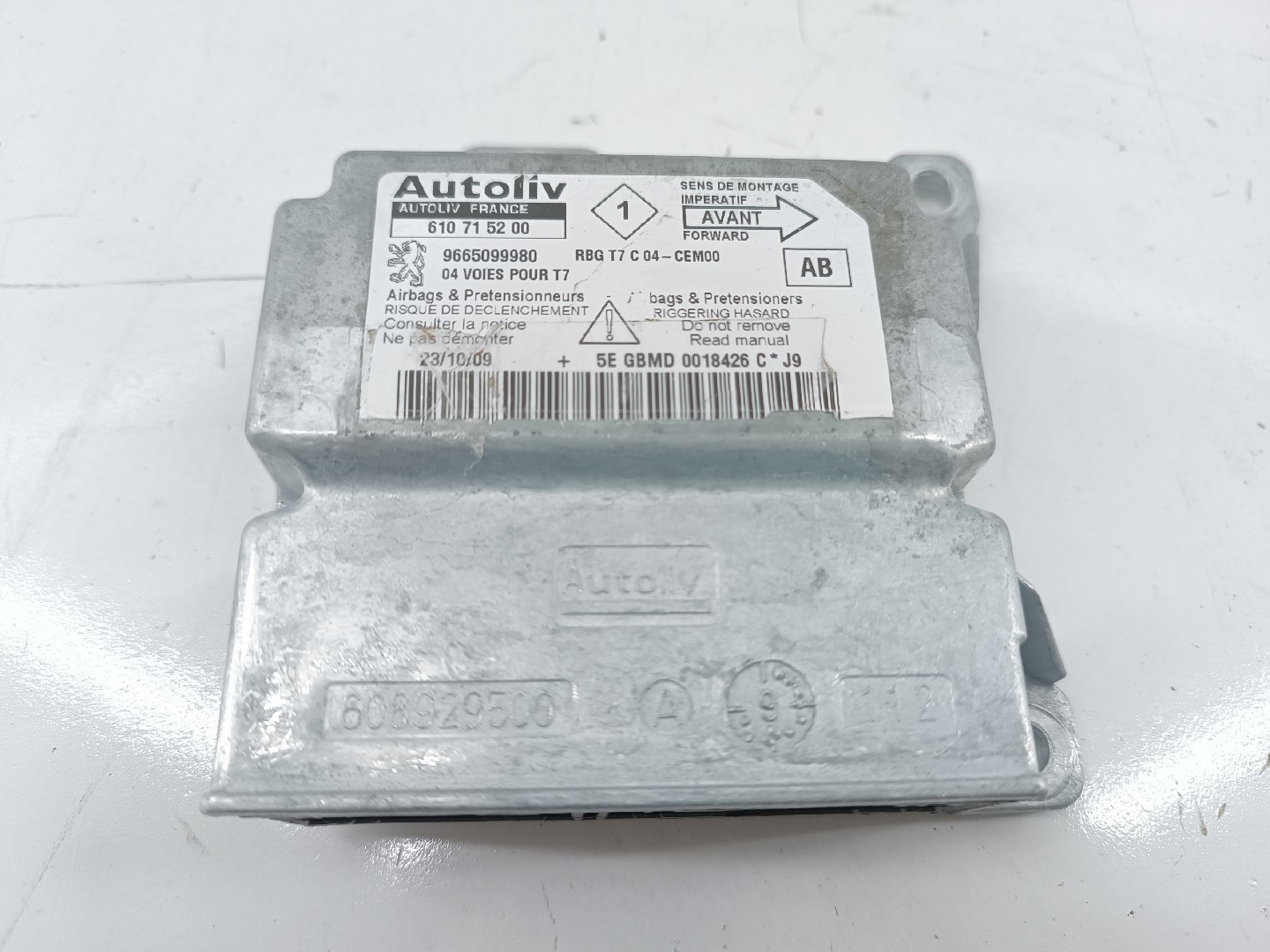Centralina des coussins gonflables PEUGEOT 308 I (4A_, 4C_) | 07 - 16