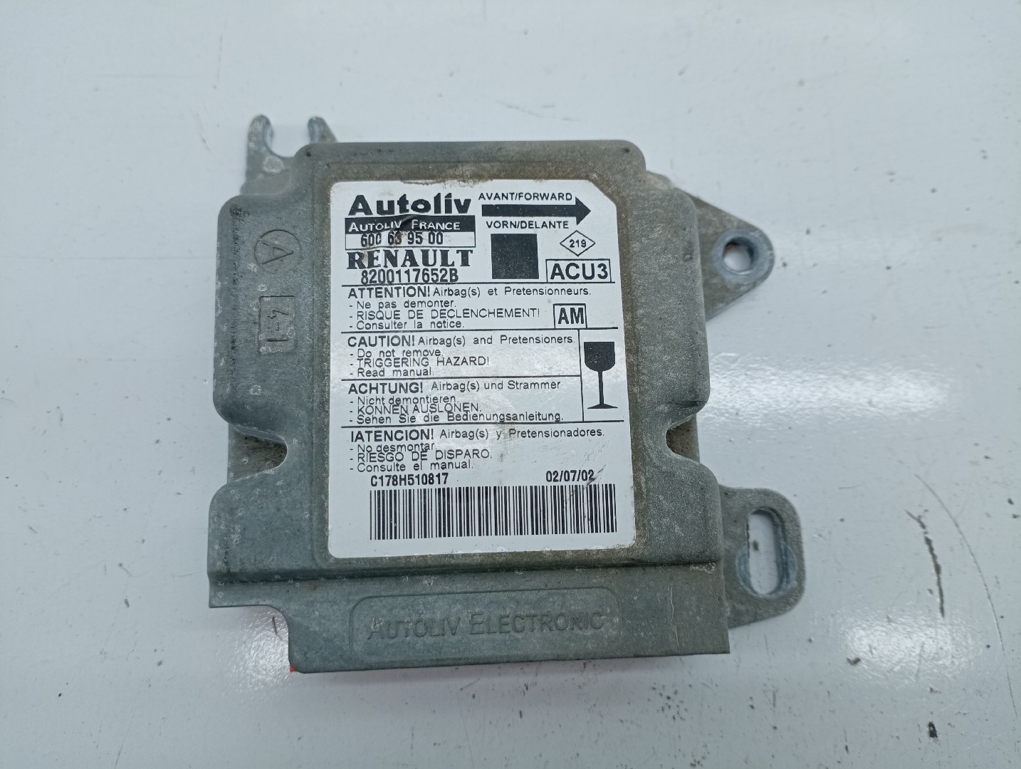 Centralina des coussins gonflables RENAULT MEGANE Scenic (JA0/1_) | 96 - 01
