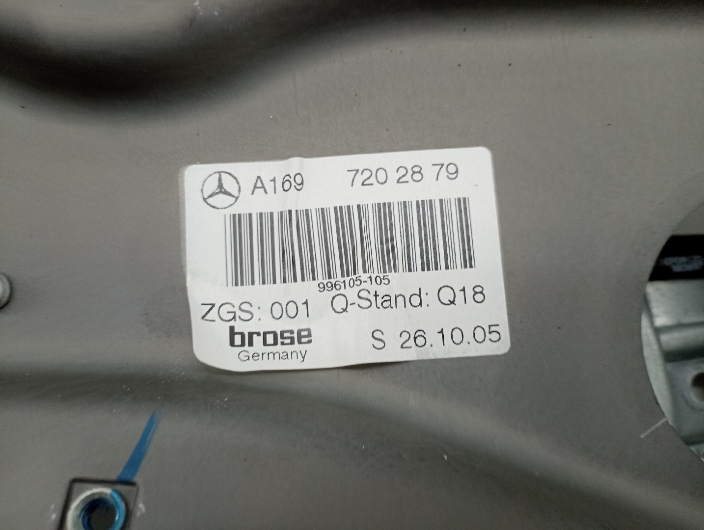 Mecanismo do vidro  frente direito MERCEDES-BENZ A-CLASS (W169) | 04 - 12 Imagem-1