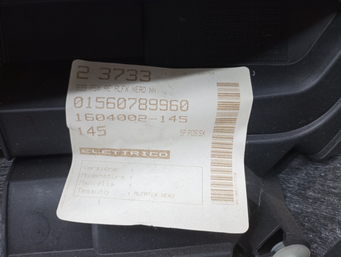 Quartela de porta trás esquerda ALFA ROMEO 159 (939_) | 05 - 12 Imagem-3