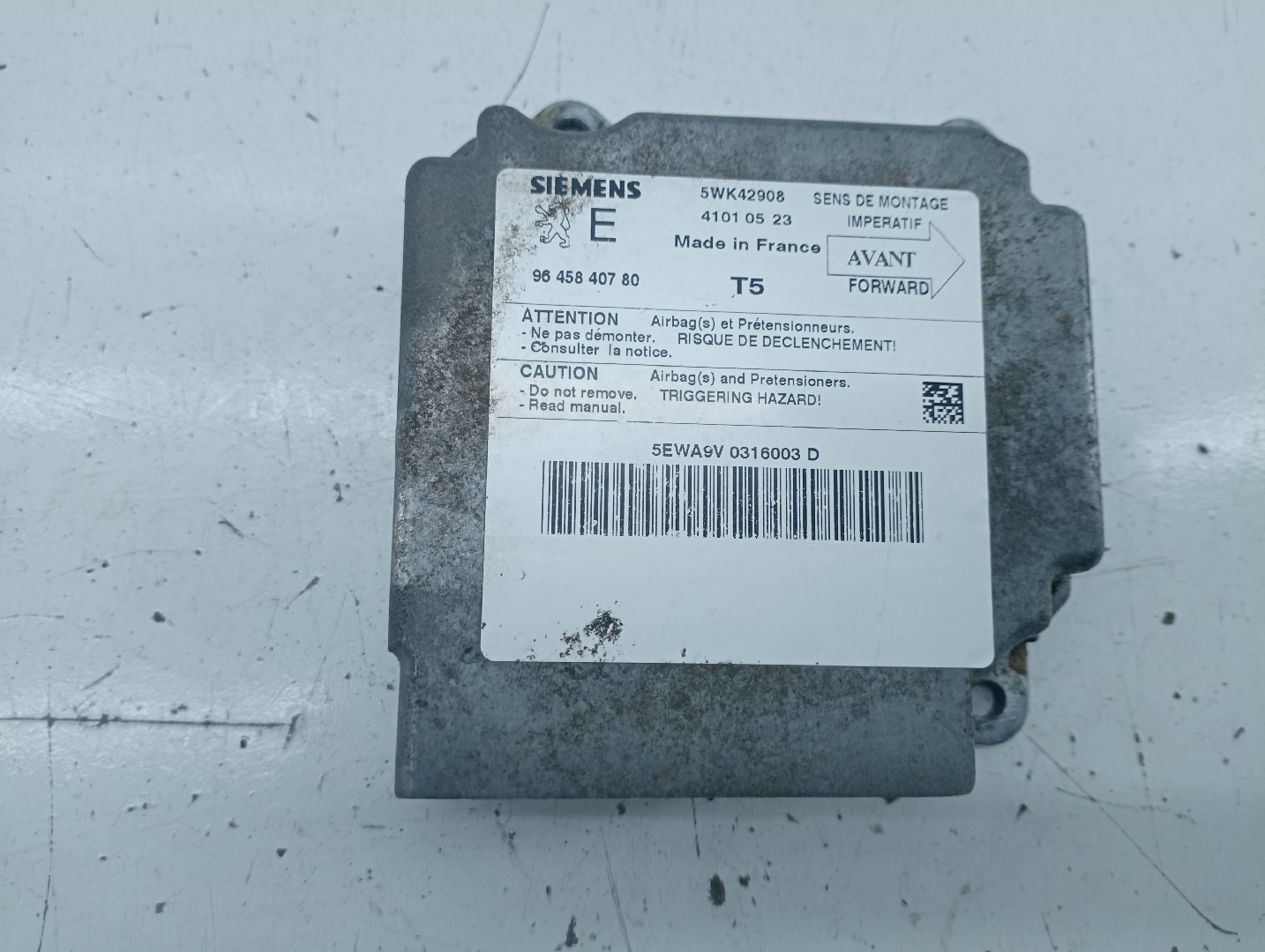 Centralina de Airbag PEUGEOT 307 (3A/C) | 00 - 12 Imagem-4