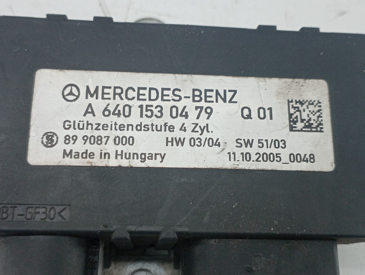 Relé temporizador de velas MERCEDES-BENZ A-CLASS (W169) | 04 - 12 Imagem-1